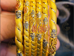 Gold bangles set online in Pakistan 007